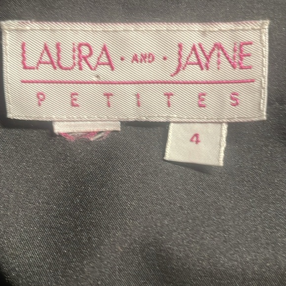 Vintage 70s Laura and Jane blouse pleated black gold button down women’s size 4P - Picture 6 of 6